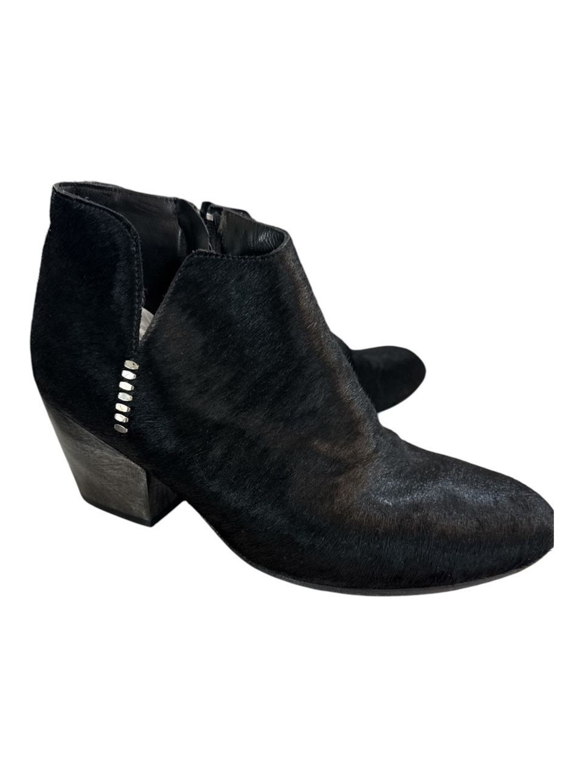 Calleen Cordero Fur Embellished Ankle Boots Booties Sz 8